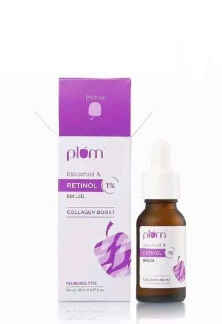Plum 1% Retinol Anti Aging Night Face Serum with Bakuchiol | Boosts Collagen, Reduces Fine Lines & Wrinkles | Retinol Serum for Face | for Women & Men
